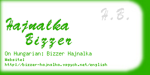 hajnalka bizzer business card